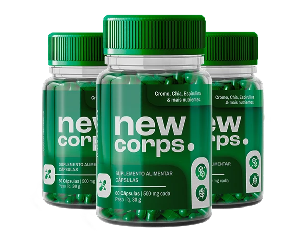 New Corps suplemento natural para emagrecimento - Kit completo com bloqueador de apetite que acelera o metabolismo